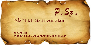 Pöltl Szilveszter névjegykártya